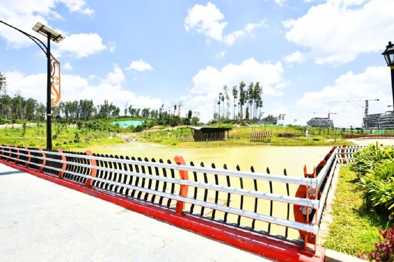 Embung MBH di Kawasan Inti Pusat Pemerintahan (KIPP) IKN. ANTARA/HO - Kementerian PUPR