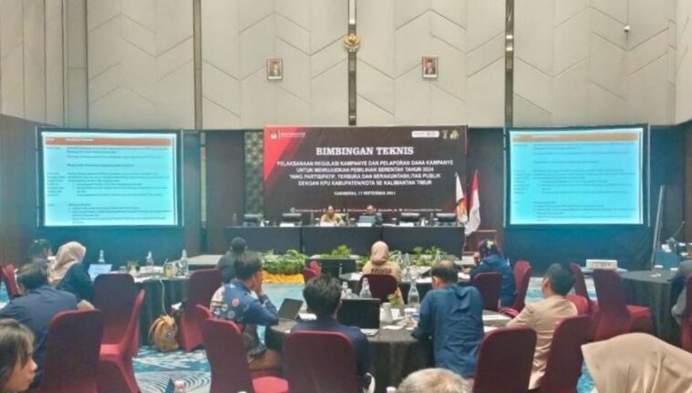 KPU Kaltim Gelar Bimtek, Paslon Wajib Mencatat dan Melaporkan Dana Kampanye