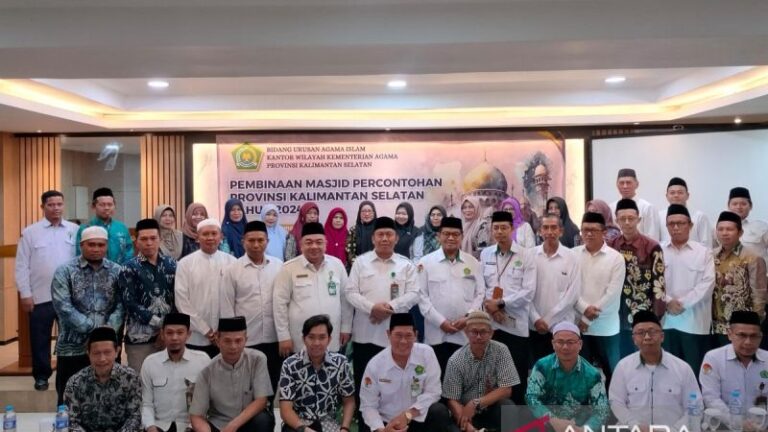 Kemenag Kalimantan Selatan Dorong Pembinaan Masjid Percontohan untuk Semua Kalangan
