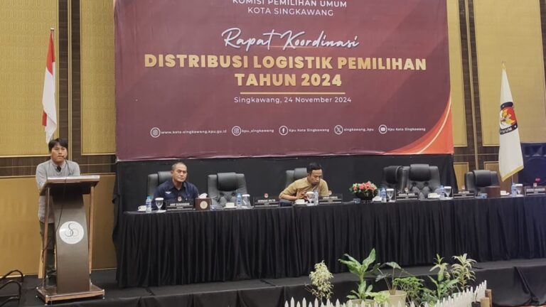 KPU Kota Singkawang Gelar Rapat Koordinasi Distribusi Logistik Pemilu 2024
