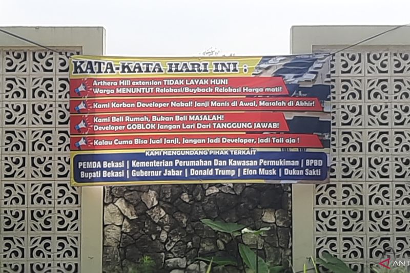 Banjir di The Arthera Hill Ekstension Bekasi