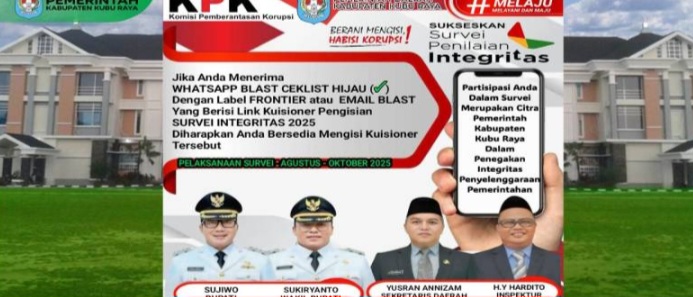Pemkab Kubu Raya Ajak Masyarakat Partisipasi Isi Survei