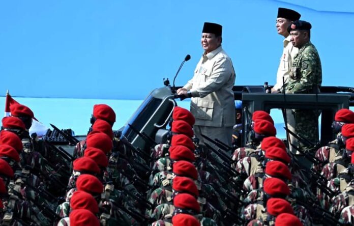 Presiden Prabowo Inspektur HUT ke 80 TNI
