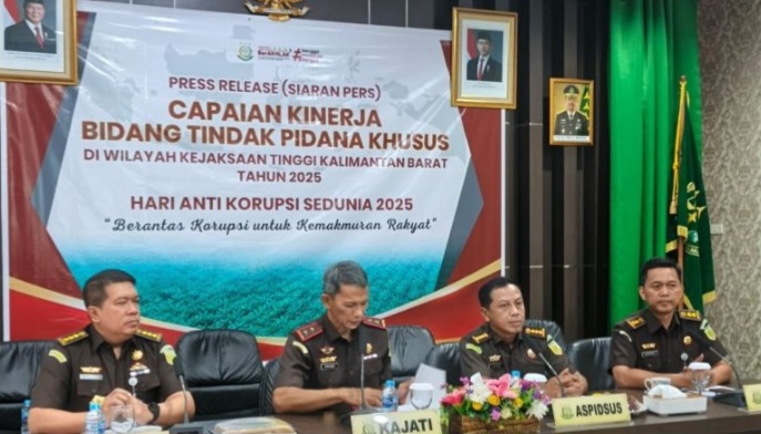 Sepanjang 2025, Kejati Kalbar Tangani 234 Perkara Korupsi