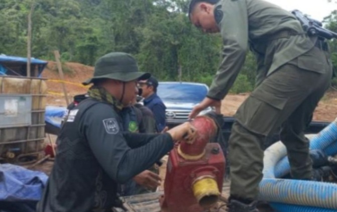 KPH Tanah Laut Temukan Aktivitas Tambang Emas Ilegal