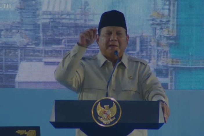 Resmikan Kilang Minyak di Balikpapan, Presiden Probowo Singgung Praktik Mark Up