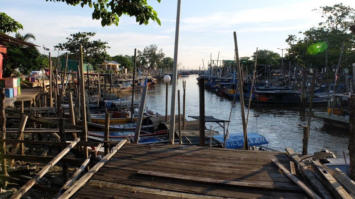Parit Jawa di Muar, Johor, Malaysia