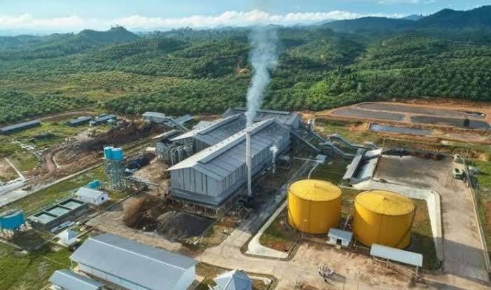 Pabrik pengolahan sawit di Bangka.
