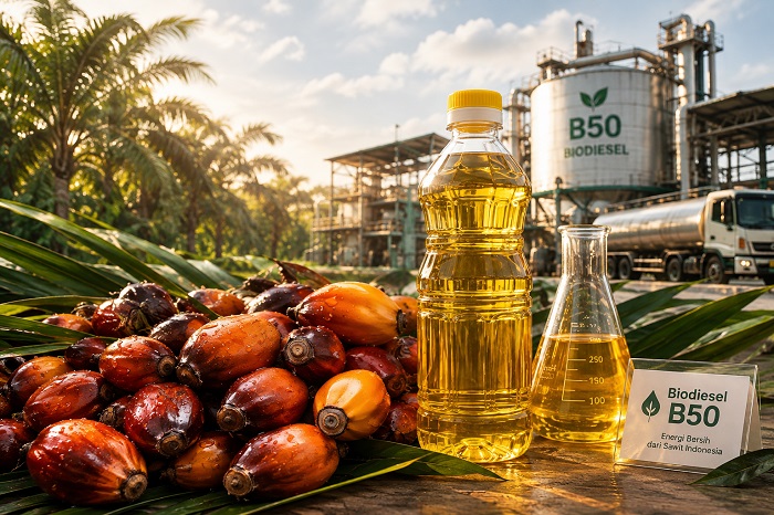 Ilustrasi biodiesel B50.