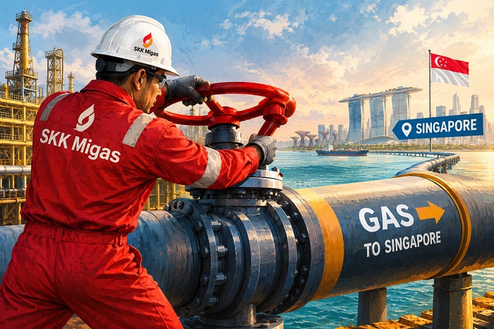 Ilustrasi SKK Migas kurangi ekspor gas ke Singapura.