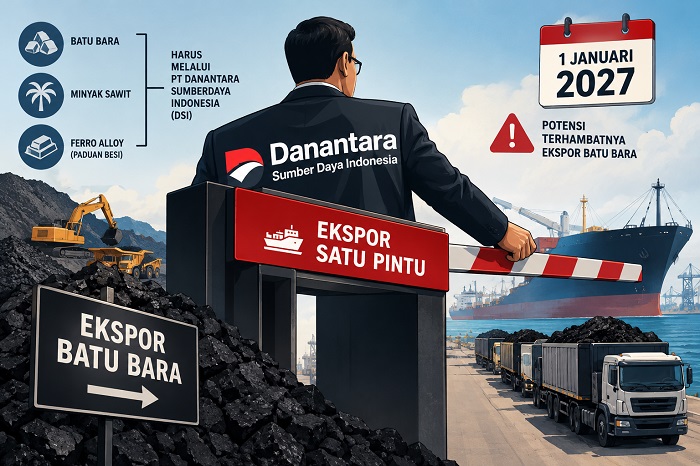 PT Danantara Sumberdaya Indonesia monopoli ekspor batu bara dan CPO.