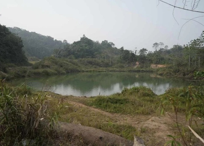 Lubang bekas tambang.