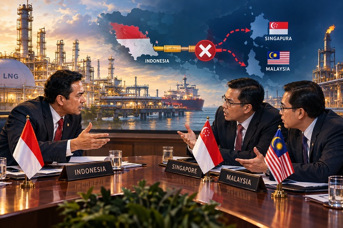Ilustrasi negosiasi alot ekspor gas bumi.