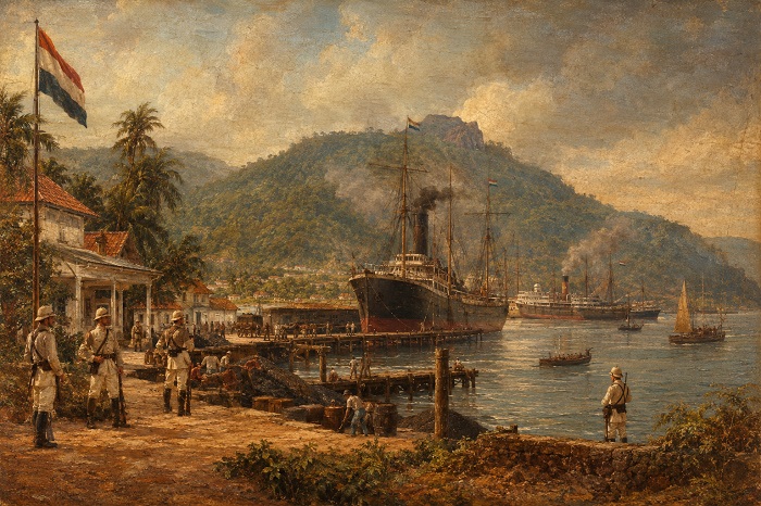 Ilustrasi pelabuhan batu bara era kolonial di Sabang.