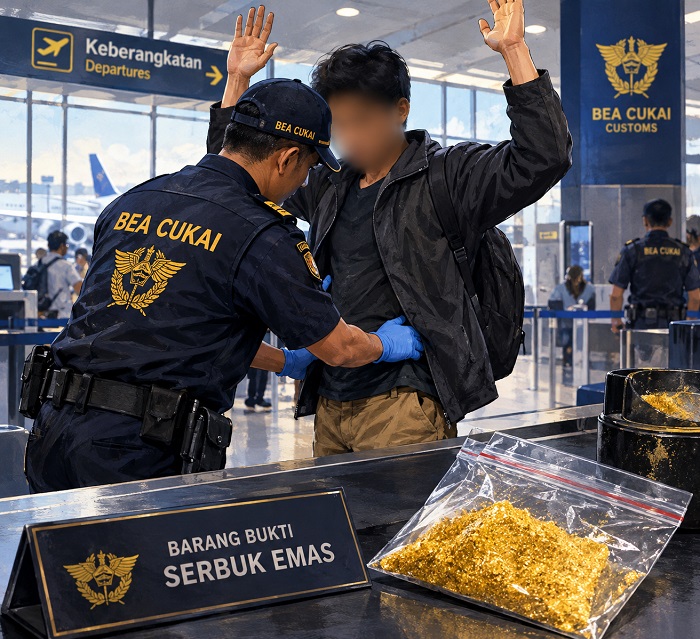 Bea Cukai Gagalkan Penyelundupan 25,88 Kilogram Emas Ilegal