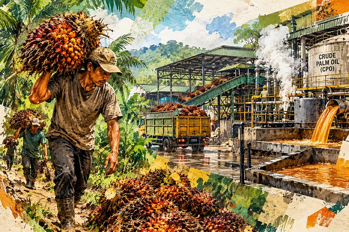 Ilustrasi investasi sektor sawit.