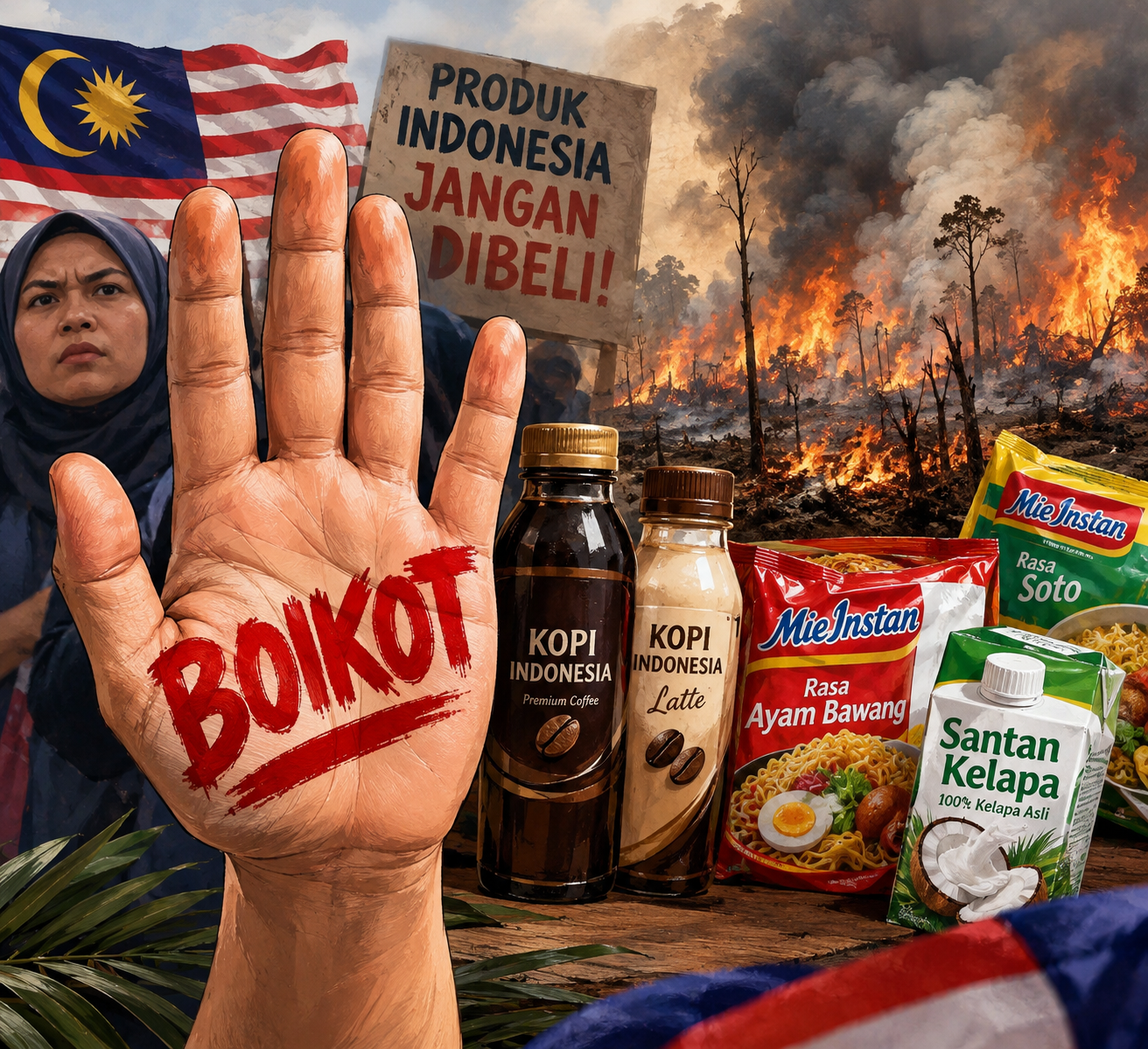 Dampak Meluas Kebakaran Hutan dan Lahan, Warga Malaysia Serukan Boikot Produk Indonesia