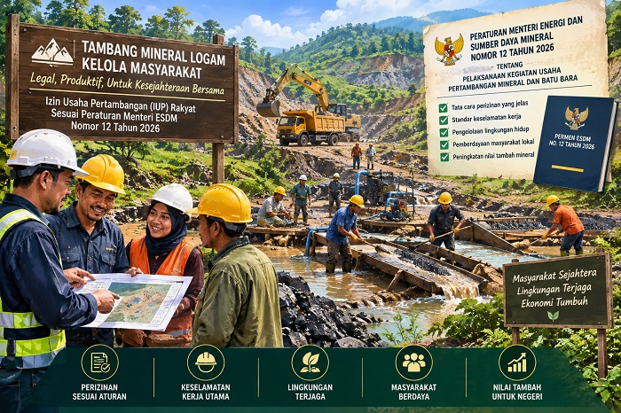 Ilustrasi lokasi izin pertambangan rakyat.